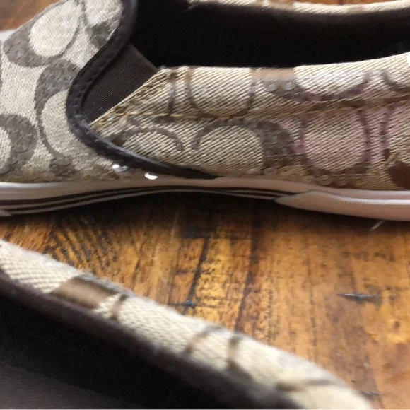 Coach deck shoes 8.5 brown and khaki - Picture 7 of 9